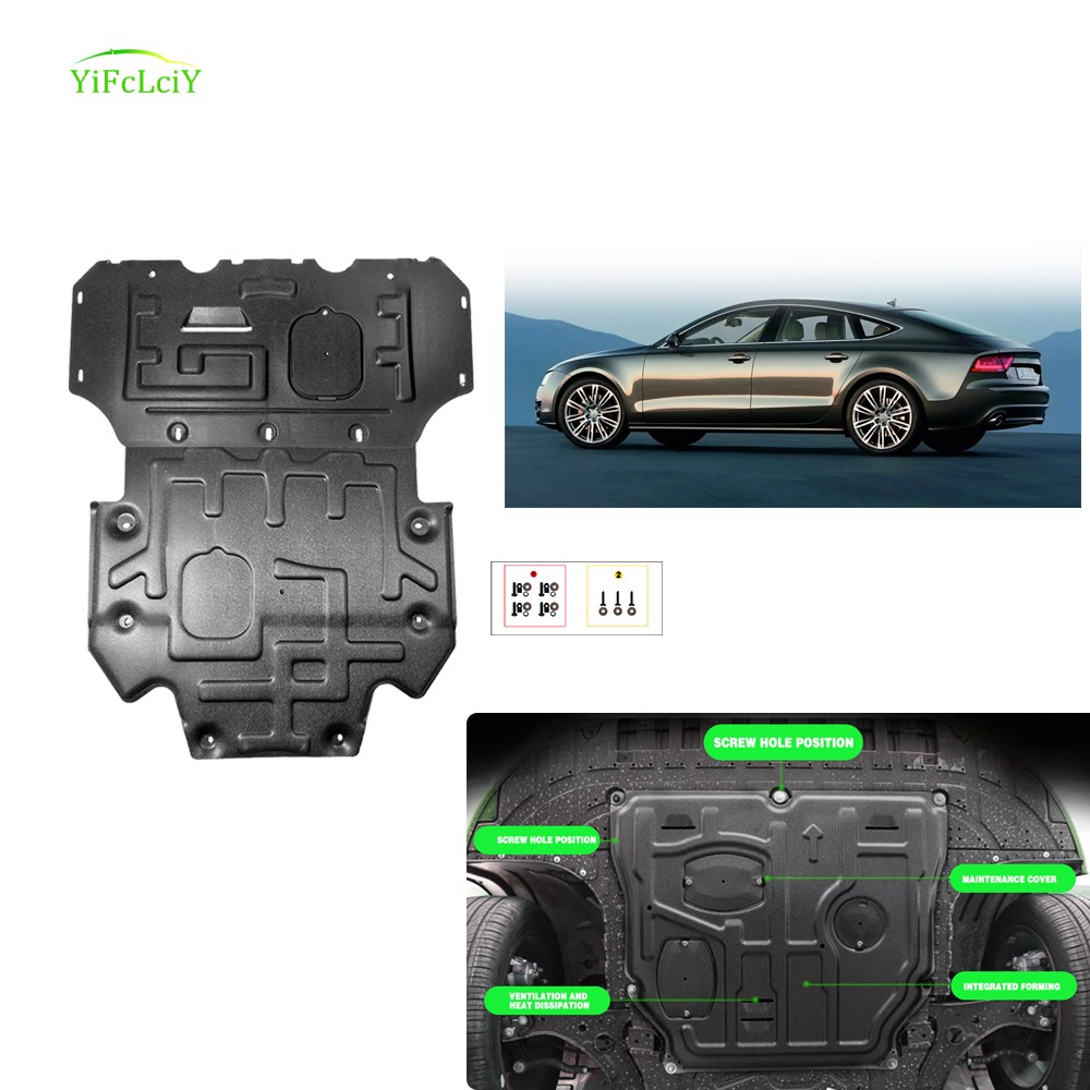 2Pcs Engine Skid Plate For 2011-2018 Audi A7 Under Splash Shield Heavy Duty