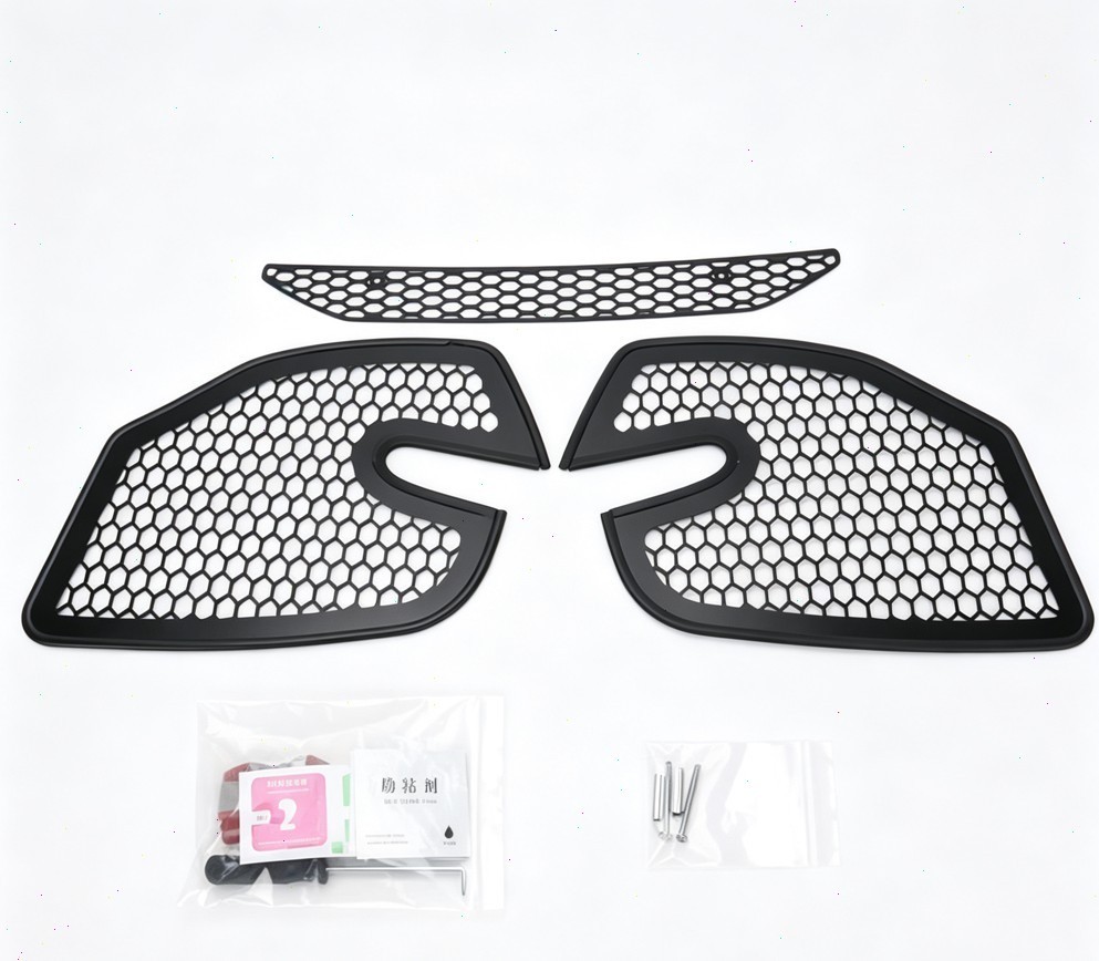 For Can-Am Spyder RT/RT-L 2020-2026 Black Silver Front Side Grille Inserts Cover