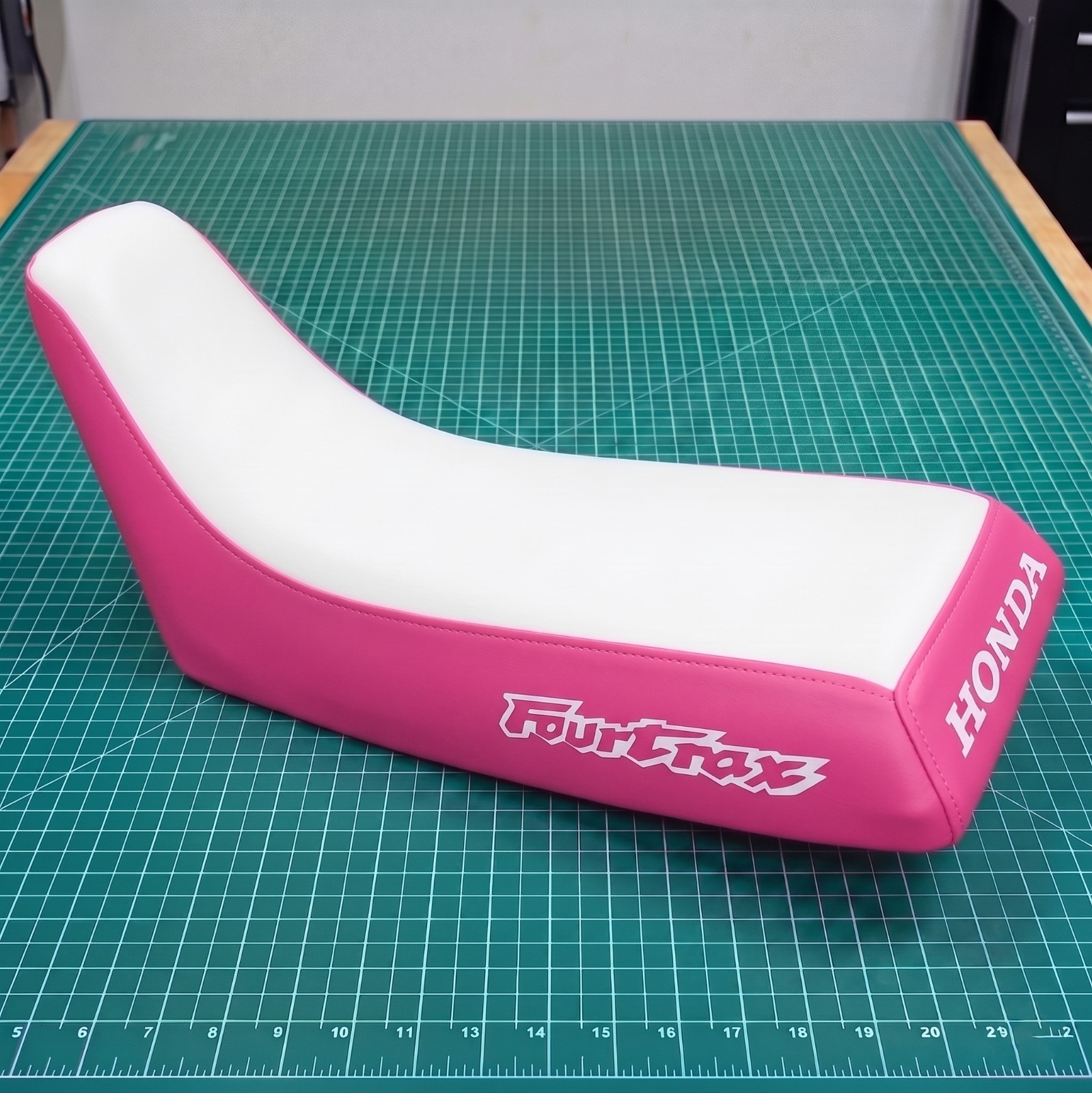 Honda ATC 200X Seat Cover For 1986 To 1987 Models Pink White Vinyl Seat Cover