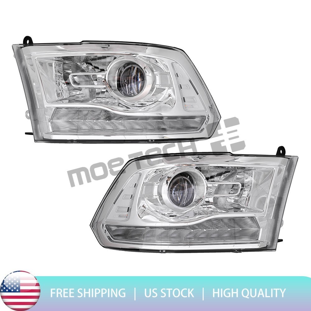 For 2013-2018 Dodge Ram 1500 2500 3500 Chrome Clear LED DRL Projector Headlights For 2013-2018 Dodge Ram 1500 2500 3500 Chrome Clear LED DRL Projector Headlights