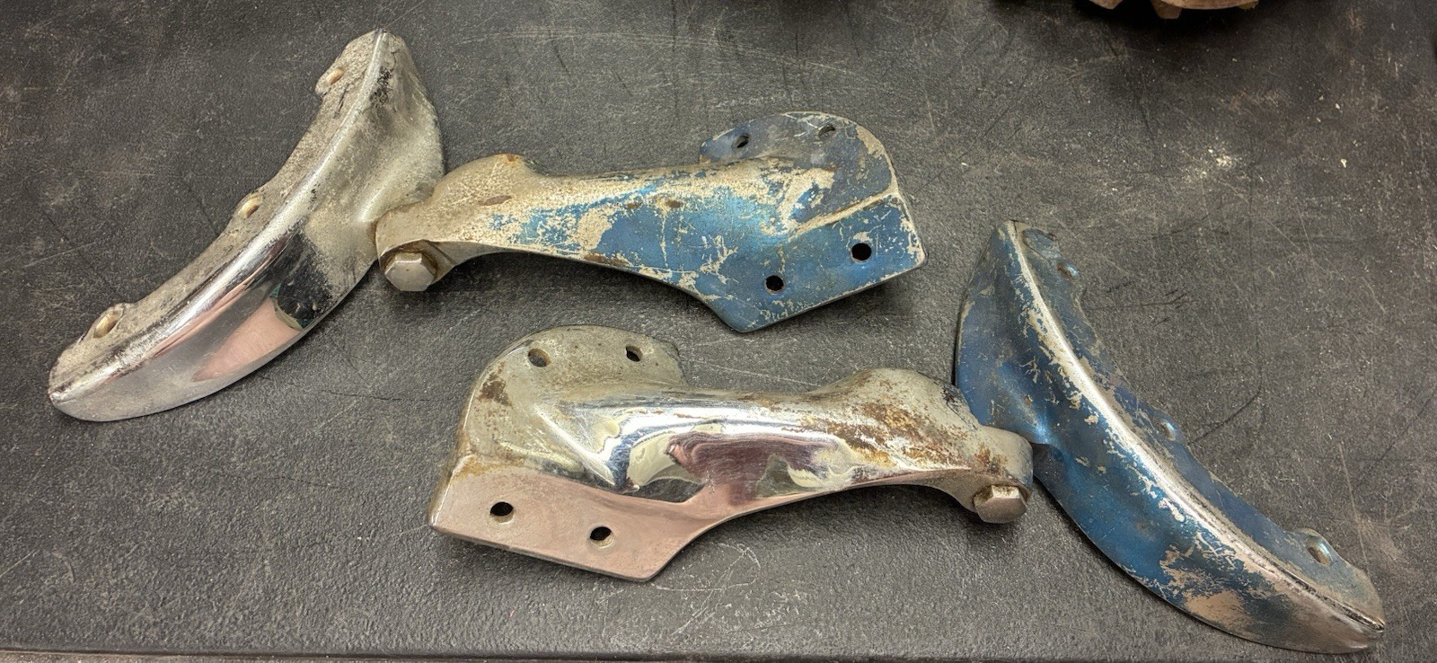 1955 1956 1957 Chevy Nomad Station Wagon Rear Seat Hinges Safari Pontiac Chrome 1955 1956 1957 Chevy Nomad Station Wagon Rear Seat Hinges Safari Pontiac Chrome