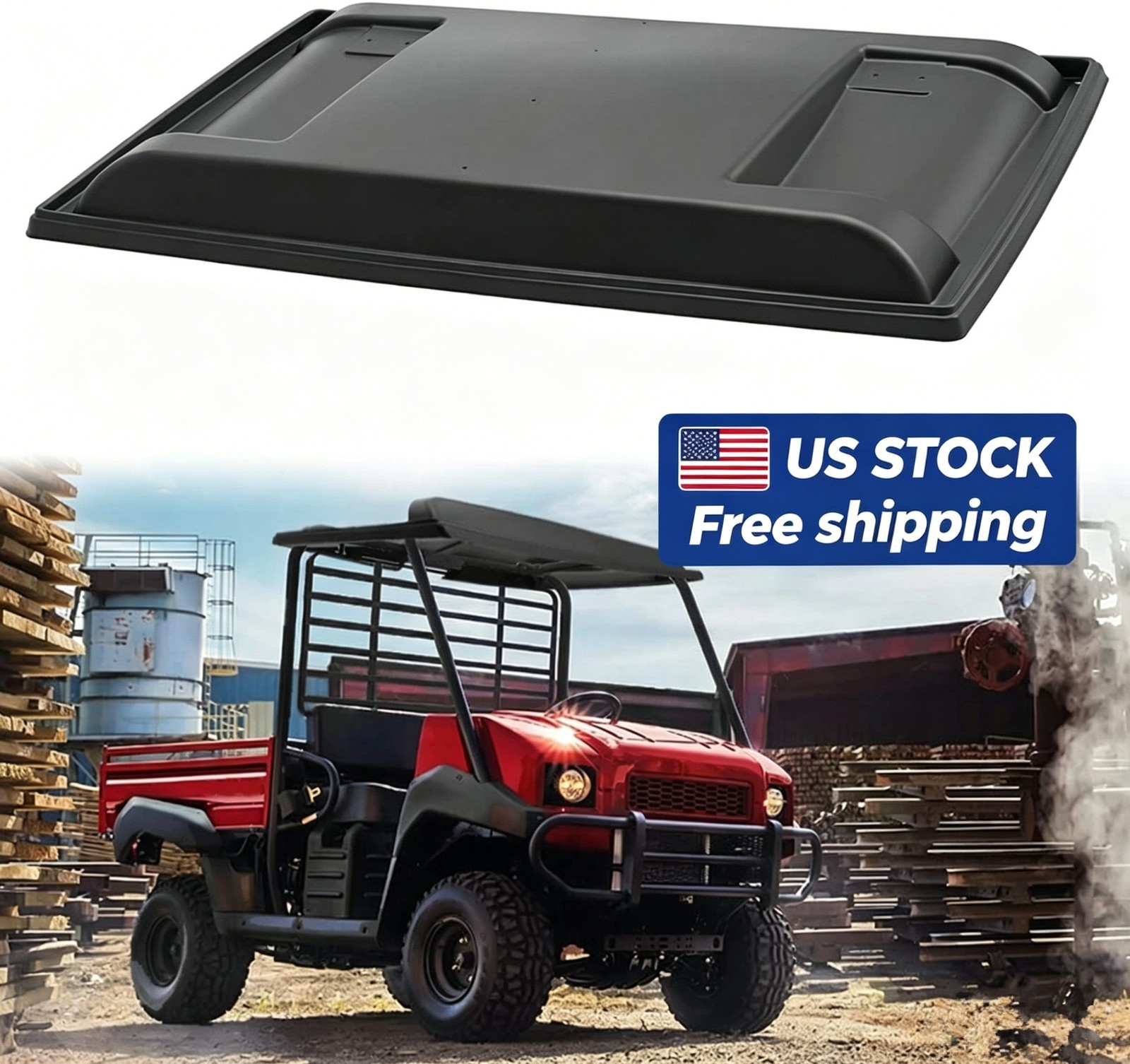 CPOWACE UTV Hard Roof Top For 1990-2022 Kawasaki Mule 3010 /4010 /2510 /3000 CPOWACE UTV Hard Roof Top For 1990-2022 Kawasaki Mule 3010 /4010 /2510 /3000