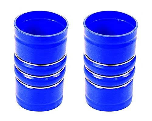 TORQUE Pair of Silicone Blue CAC Charge Air Cooler Hump Hose 3.5