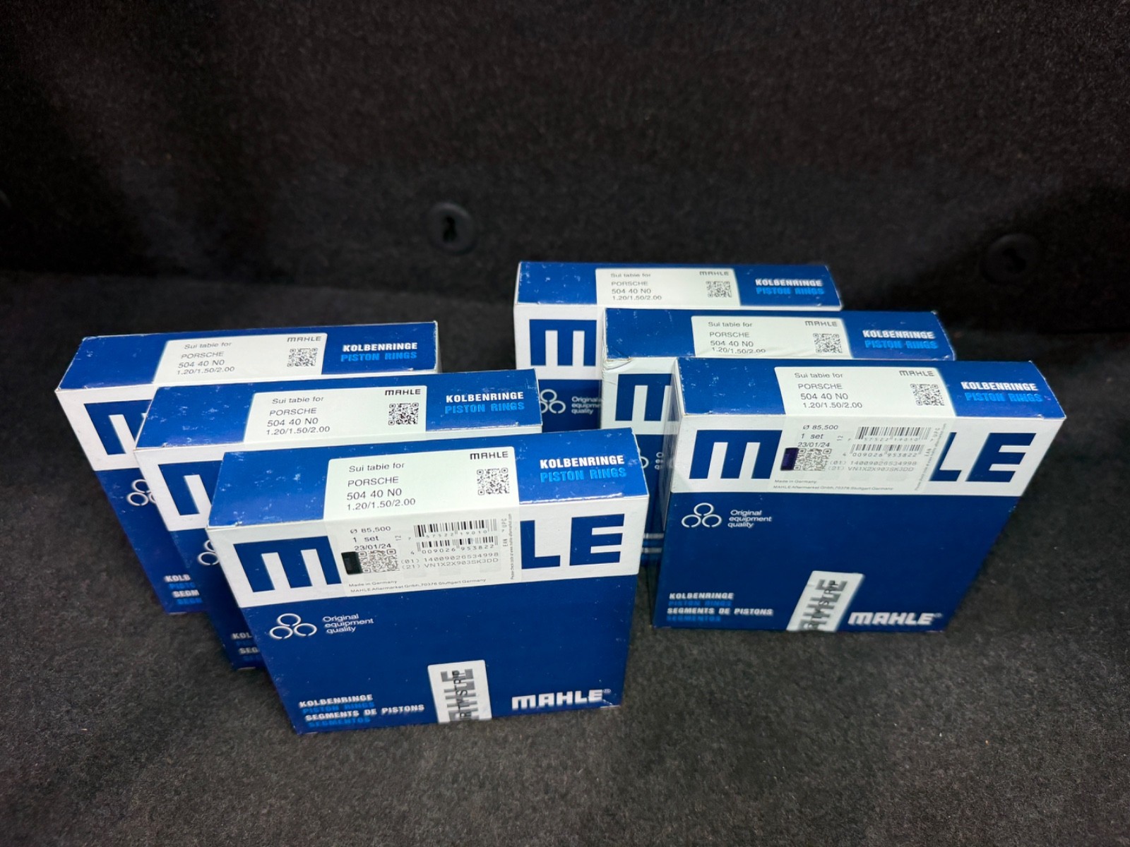 2000 - 08 MAHLE Piston Rings Set 6pc Porsche Cayman Boxster M96 M97 2.5 2.7 NEW 2000 - 08 MAHLE Piston Rings Set 6pc Porsche Cayman Boxster M96 M97 2.5 2.7 NEW