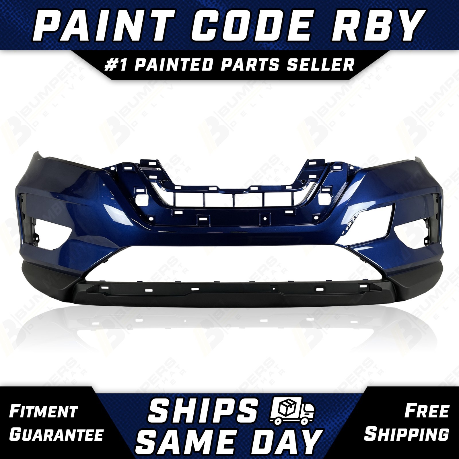 NEW *Painted RBY Blue* Front Bumper Cover Fascia for 2017-2020 Nissan Rogue