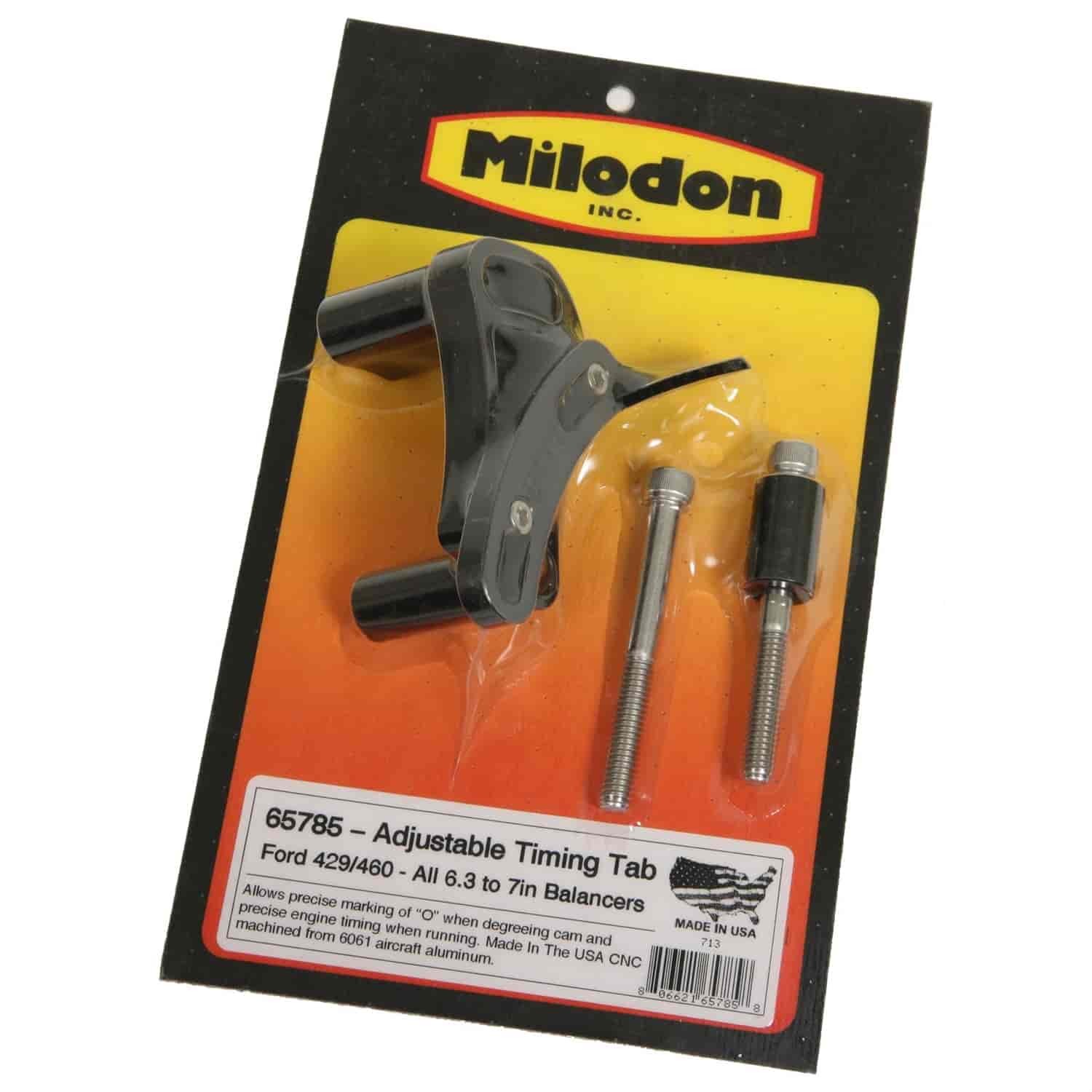 Milodon Adjustable Billet Timing Pointer Big Block Ford 429-460 6.325-7.074\
