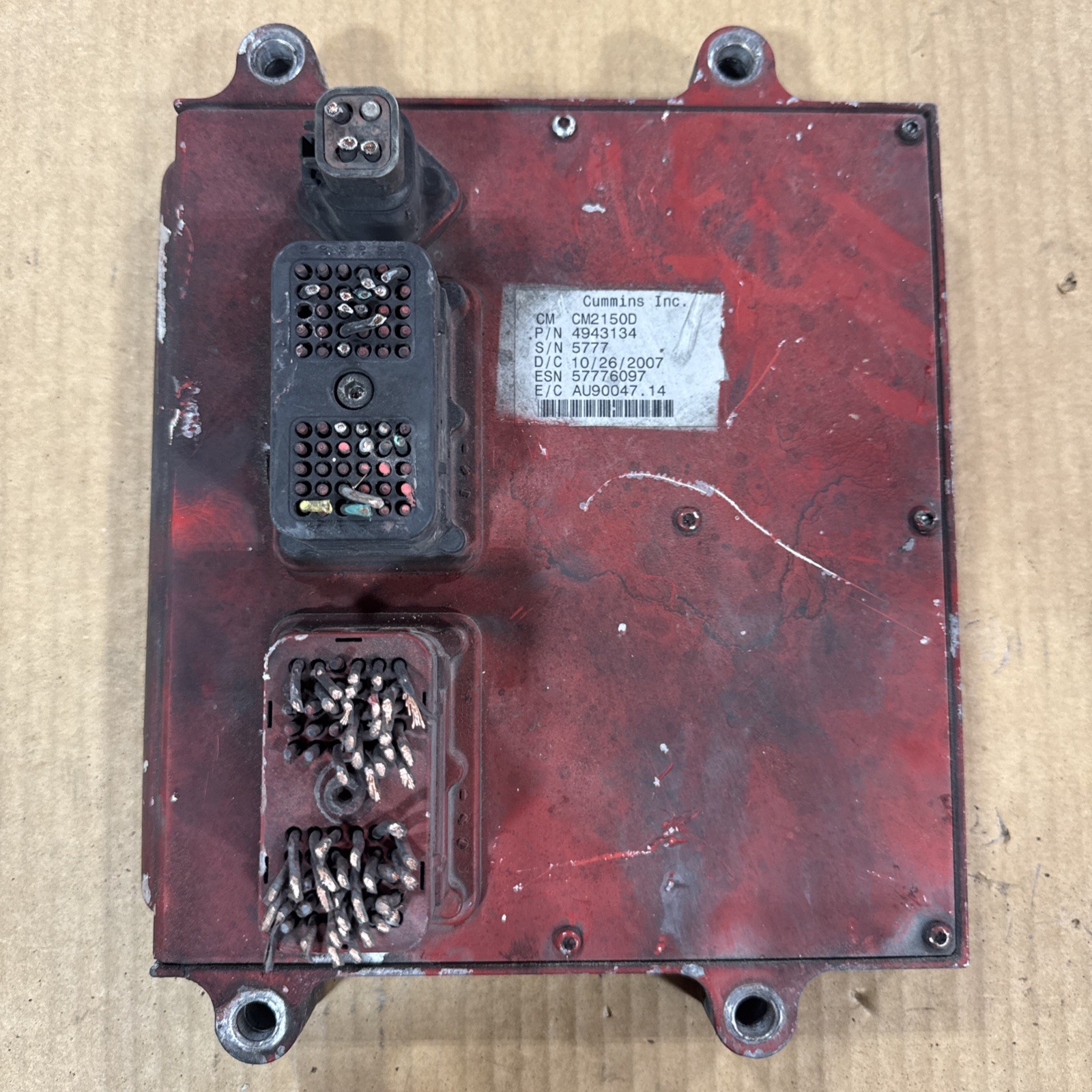 CUMMINS ENGINE CONTROL MODULE ECM USED P/N 4943134 CUMMINS ENGINE CONTROL MODULE ECM USED P/N 4943134