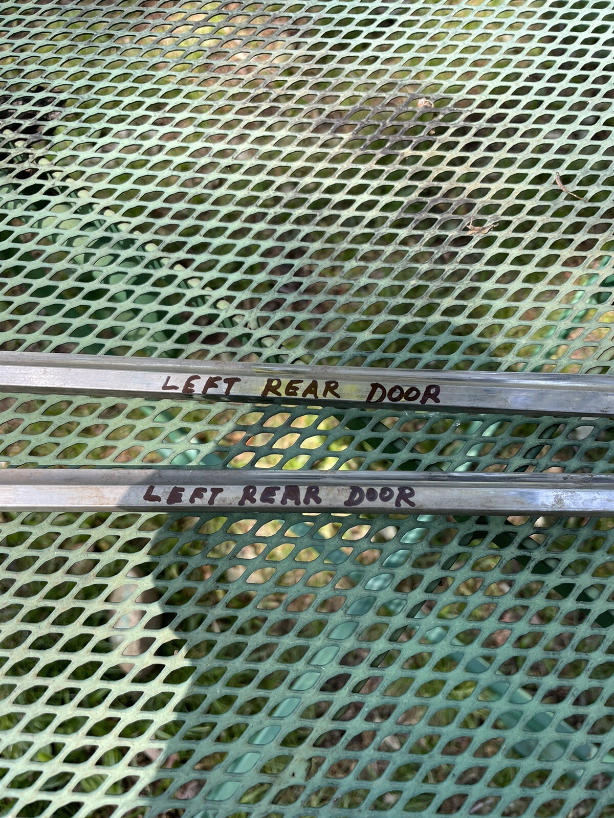 1941 Studebaker Commander Stainless Left Side Rear Door Trim (Two Pieces) 1941 Studebaker Commander Stainless Left Side Rear Door Trim (Two Pieces)