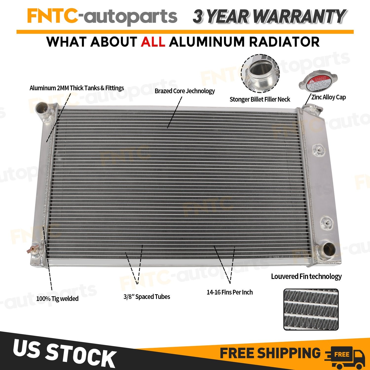 For 1977 1978 1979 -81 Firebird Trans Am T/A 3 Row Aluminum Champion DR Radiator