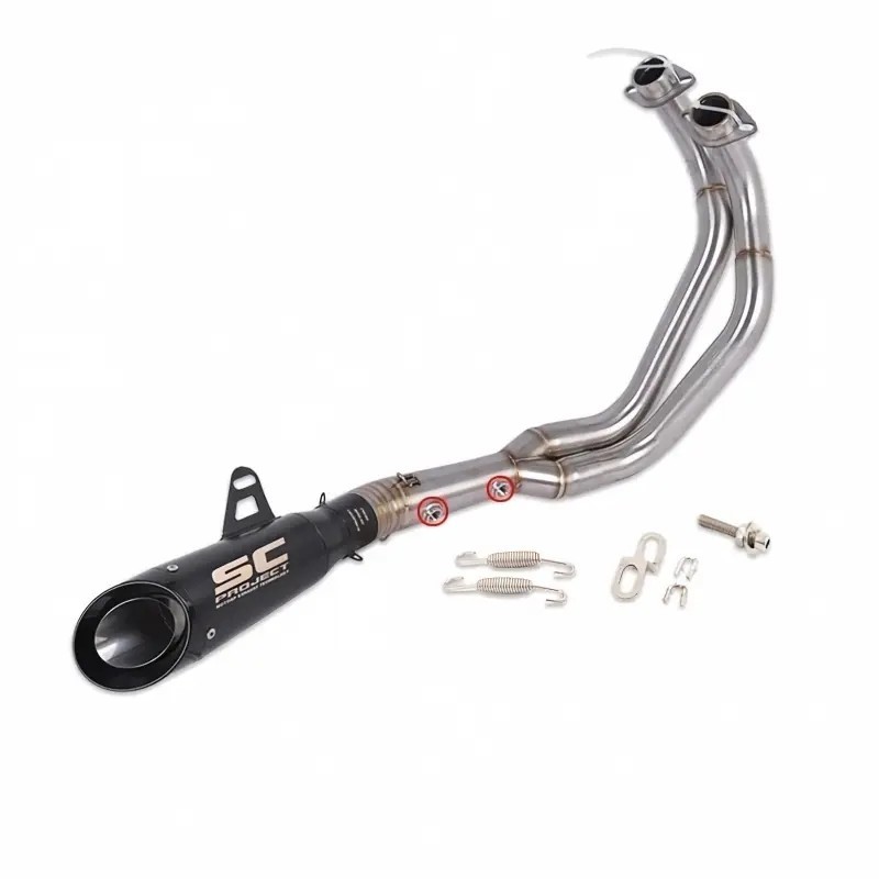 Full System for Yamaha YZF R7 MT-07 2025 2026 Exhaust Header Pipe Muffler Black