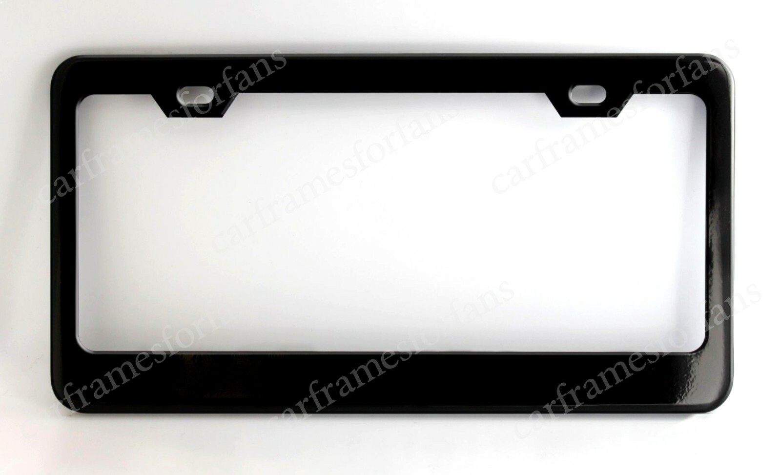 Personalized License Plate Frame, Custom Made of Black Powder Coated Metal
