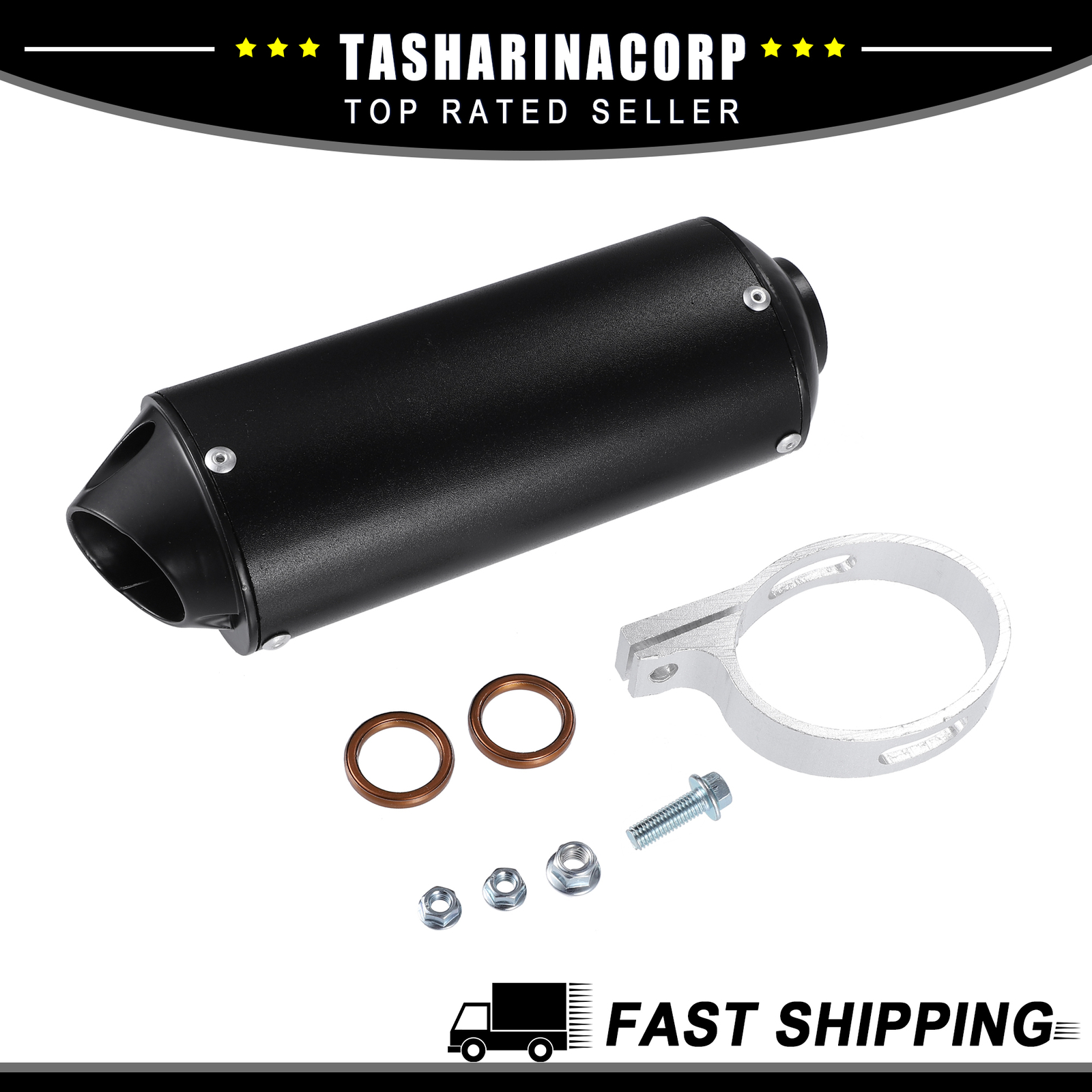 Universal 28mm Muffler Exhaust Pipe System Kit for Motorbike ATV Pit Dirt Bike