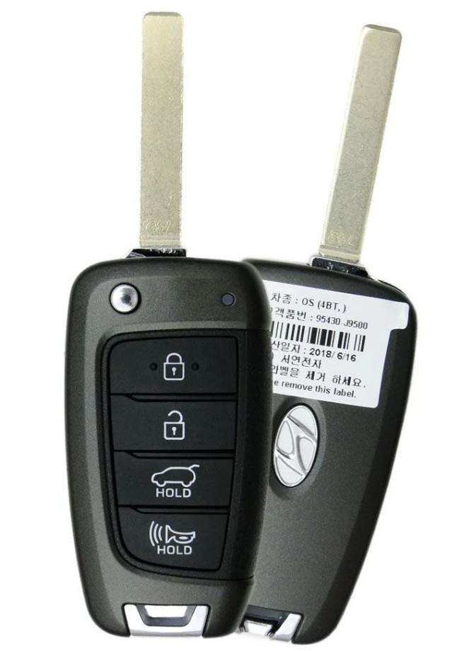 OEM 2018 2019 HYUNDAI KONA FLIP KEYLESS REMOTE FOB 95430-J9500 OSLOKA-450T OEM 2018 2019 HYUNDAI KONA FLIP KEYLESS REMOTE FOB 95430-J9500 OSLOKA-450T