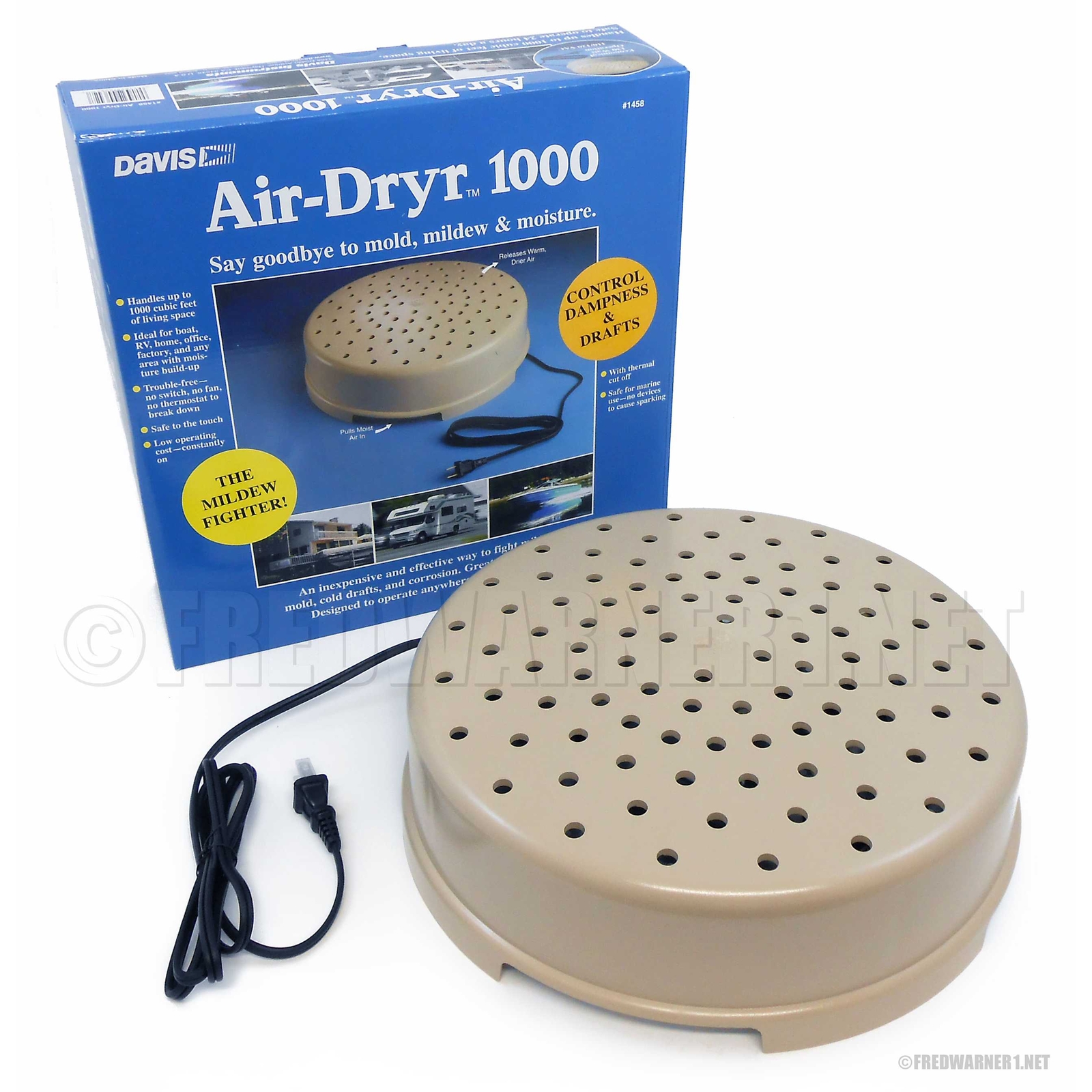 Davis Air-Dryr 1000 Electric Warm Air Dryer Boat RV Home 1458 120V AC Davis Air-Dryr 1000 Electric Warm Air Dryer Boat RV Home 1458 120V AC