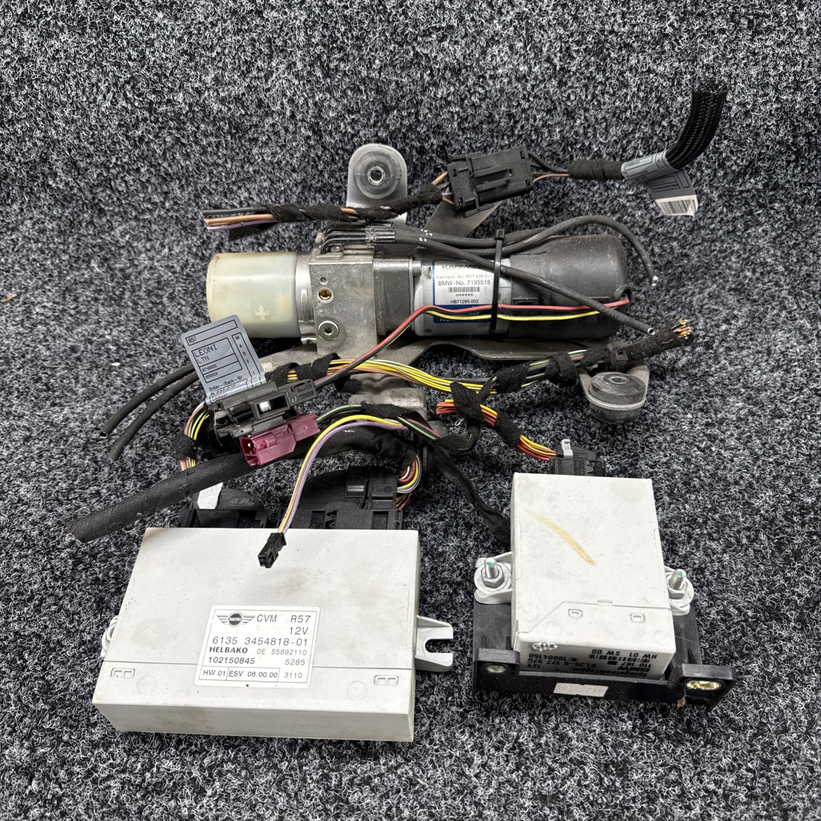 2009-15 MINI COOPER R57 CONVERTIBLE TOP ROOF HYDRAULIC PUMP MOTOR