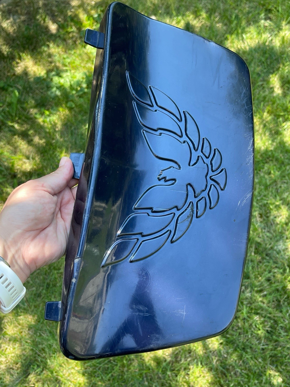 1998/02 Firebird Trans Am FRONT LICENSE PLATE PANEL GM U352E navy blue 1998/02 Firebird Trans Am FRONT LICENSE PLATE PANEL GM U352E navy blue