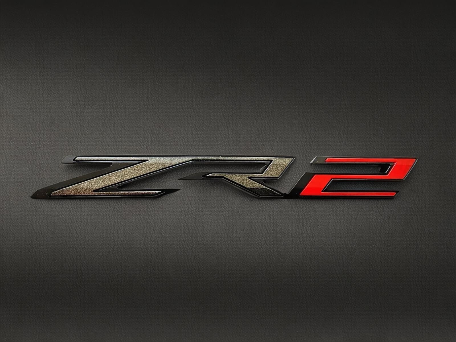 1PC Matte Black Red Rear Tailgate ZR2 Emblem Badge 2019+ Chevrolet Colorado 1PC Matte Black Red Rear Tailgate ZR2 Emblem Badge 2019+ Chevrolet Colorado