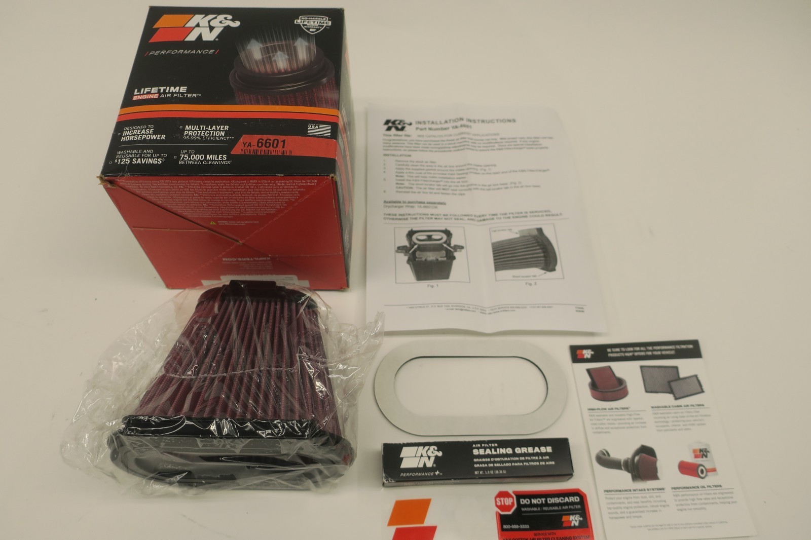 K & N Air Filter. YAMAHA RAPTOR 660. 2001/2005