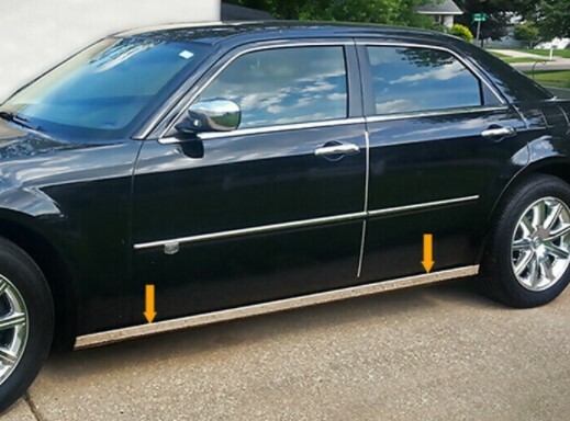 fit:2005-2010 Chrysler 300 300C Lower Rocker Panel Trim Cover 4Pc 4