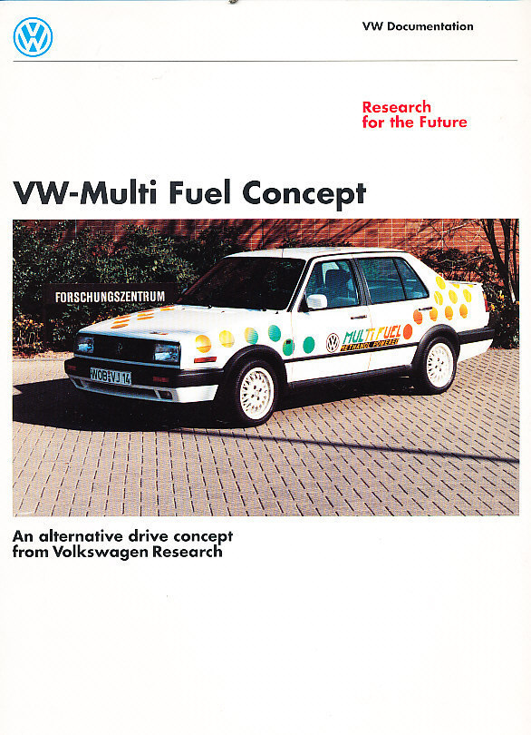 1990 Volkswagen VW Jetta Multi Fuel Concept Car Original Sales Brochure 1990 Volkswagen VW Jetta Multi Fuel Concept Car Original Sales Brochure