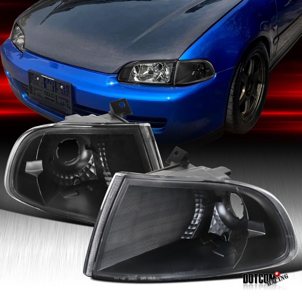 Black Fit 1992-1995 Honda Civic Corner Lights Turn Signal Lamps Left+Right 92-95 Black Fit 1992-1995 Honda Civic Corner Lights Turn Signal Lamps Left+Right 92-95