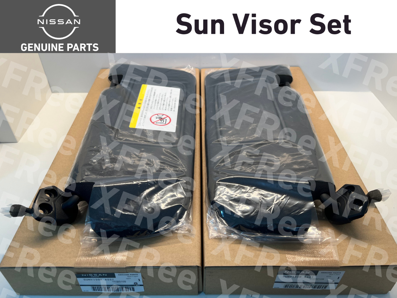 Nissan Genuine R35 GT-R 2015 Nismo Sun Visor ASSY Black Left & Right Set OEM