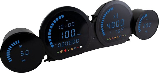 Koso HD-03L Gauge Kit Blue #BA064911 Harley Davidson