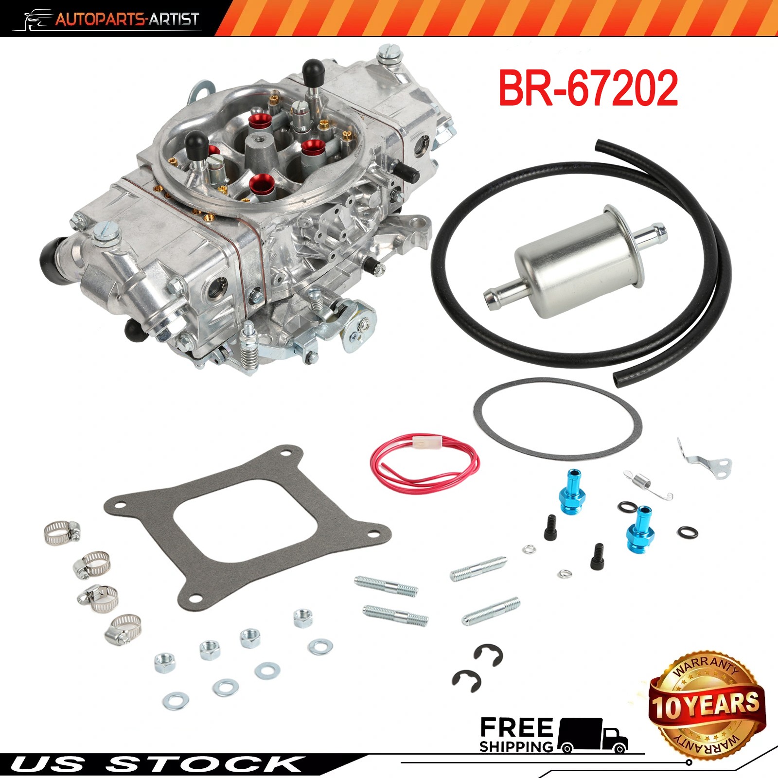 NEW 4 Barrel Carburetor For 950 CFM Mechanical Secondary 0-82951SA BR-67202 US