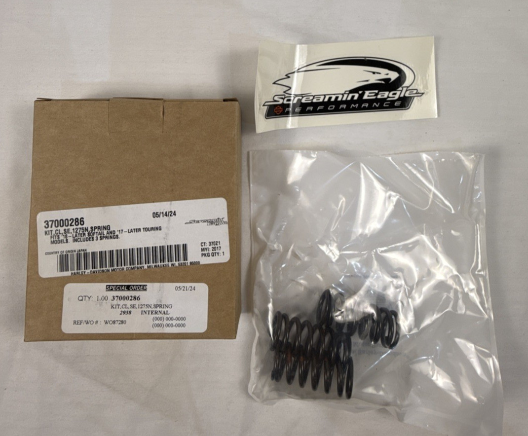 HARLEY DAVIDSON GENUINE MILWAUKEE EIGHT ENGINE CLUTCH SPRINGS 3 PC 37000286