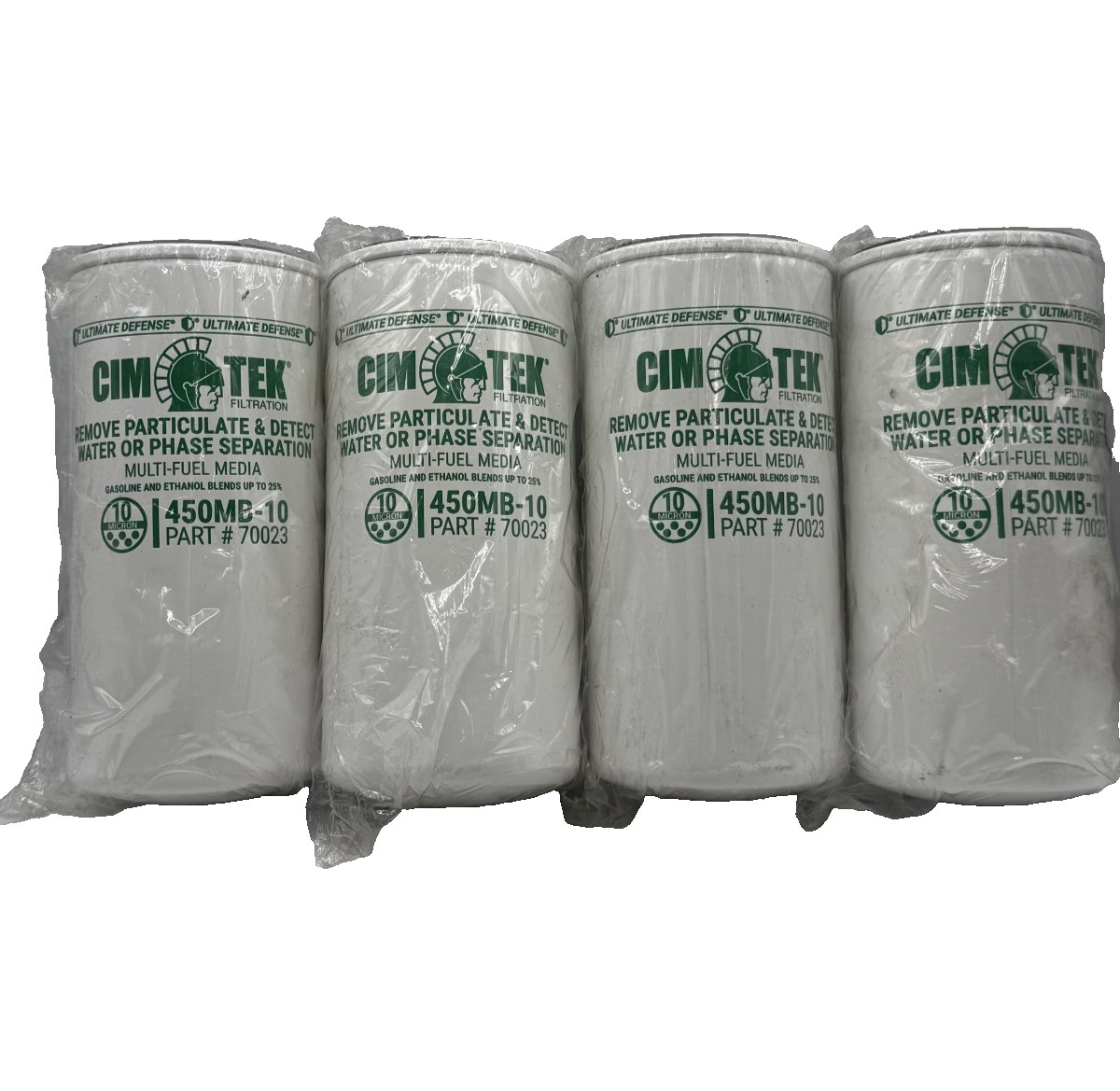 Lot of 4 Cim-Tek 450MB-10 70023 Multi-Fuel/Water Detecting Fuel Filter 10 Micron