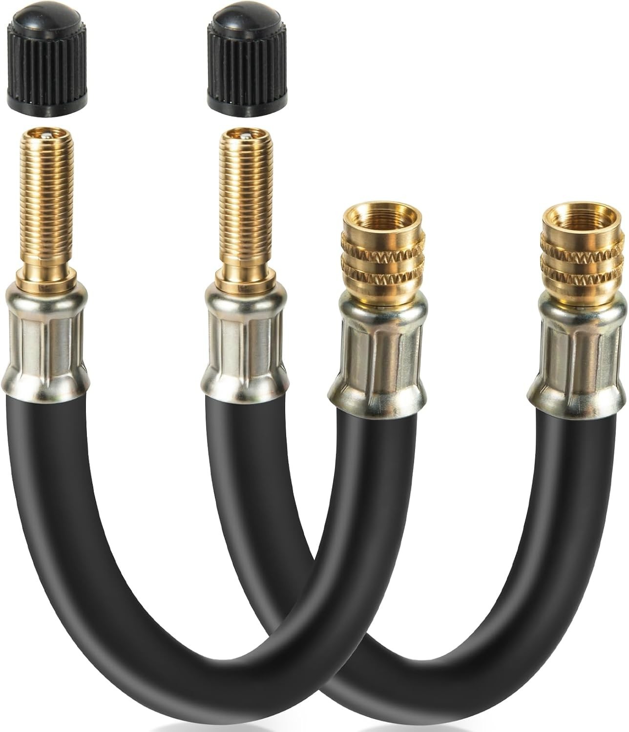 2pcs Valve Stem Extenders, Flexible Tire Valve Extender and Tire Valve Extens 2pcs Valve Stem Extenders, Flexible Tire Valve Extender and Tire Valve Extens
