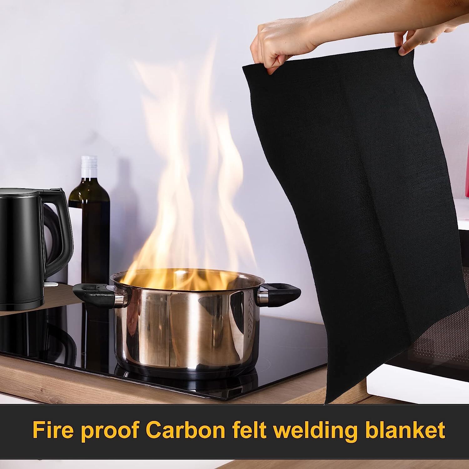 20x36 Inch 2 Pack Carbon Fiber Welding Protective Blanket Flame Retardant Fabric 20x36 Inch 2 Pack Carbon Fiber Welding Protective Blanket Flame Retardant Fabric
