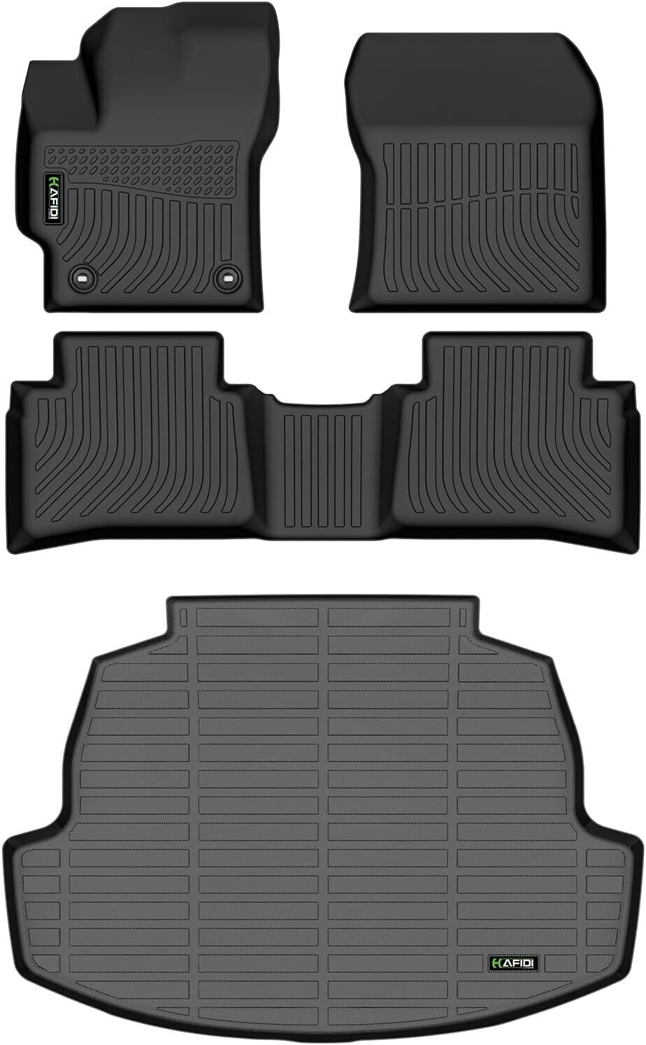 All Weather Floor Mats and Cargo Trunk Liner Set For 18-24 Toyota Corolla SEDAN
