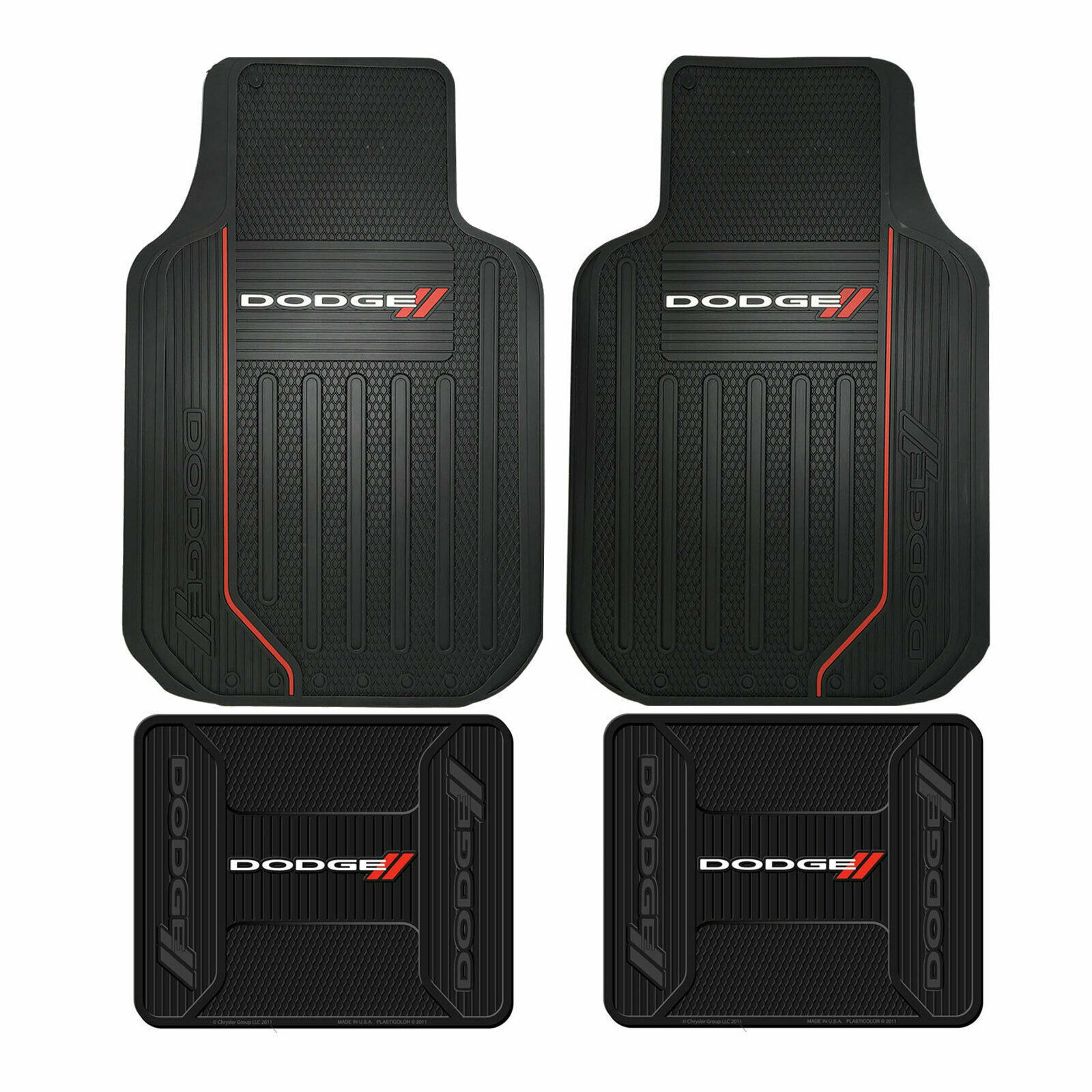 Front & Rear DODGE Floor Mats Rubber All Weather Factory Liners Authentic MOPAR Front & Rear DODGE Floor Mats Rubber All Weather Factory Liners Authentic MOPAR
