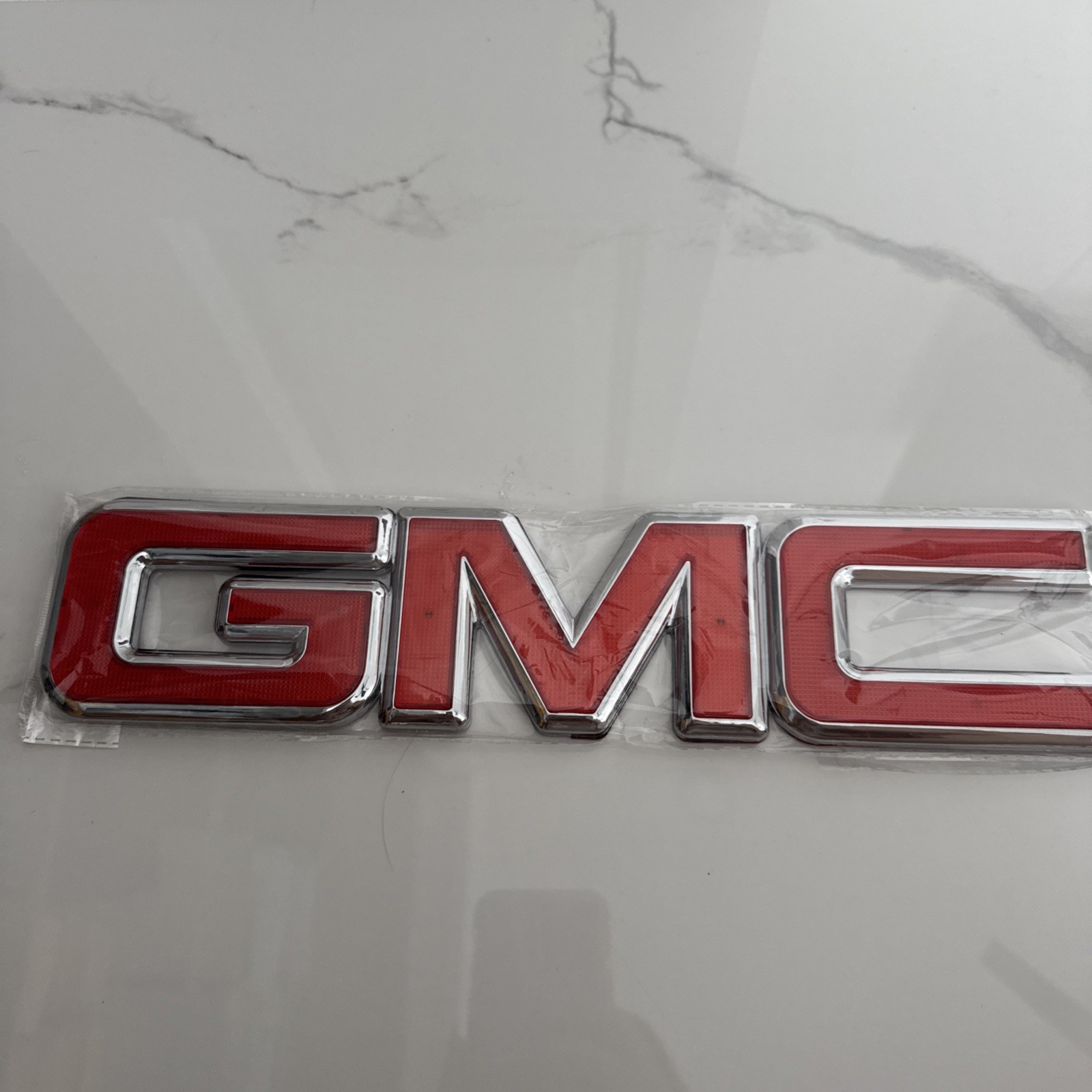 OEM NEW 14-22 Canyon Sierra Rear Tailgate GMC Emblem Nameplate Red 23122158