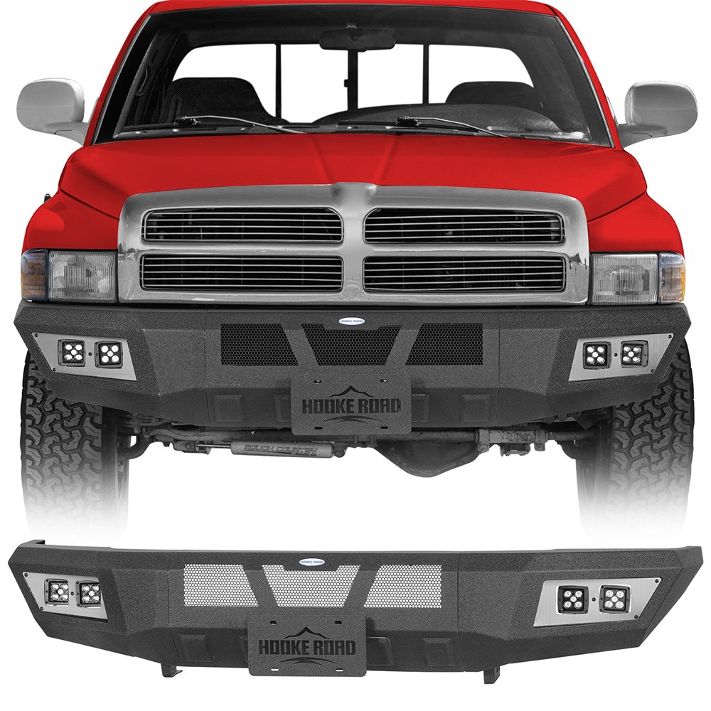 Offroad Steel Front Bumper for 94-01 Dodge Ram 1500 & 94-02 Dodge Ram 2500 3500