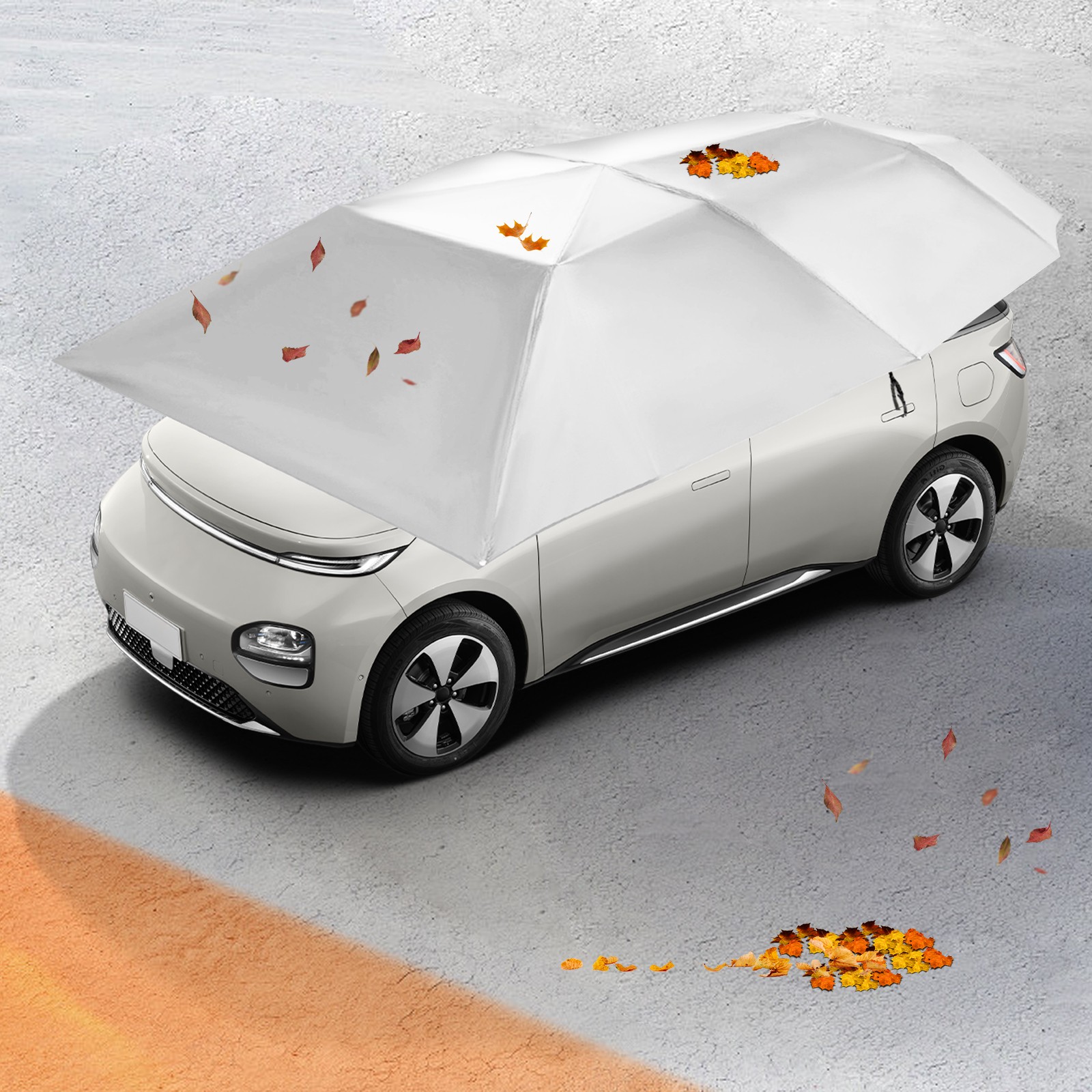 4.2M Semi Automatic Remote Car Umbrella Tent Roof Cover Anti-UV Sun Shade