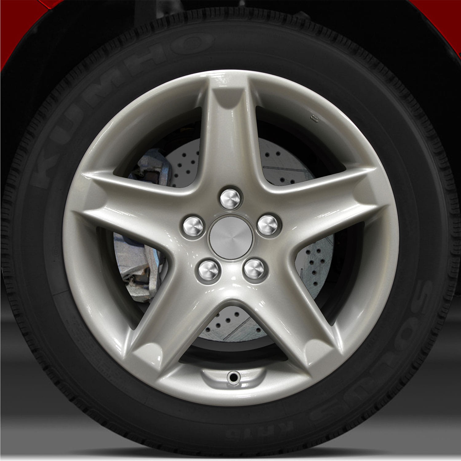 17x8 Factory Wheel (Bright Fine Metallic Silver) For 2005-2006 Acura TL