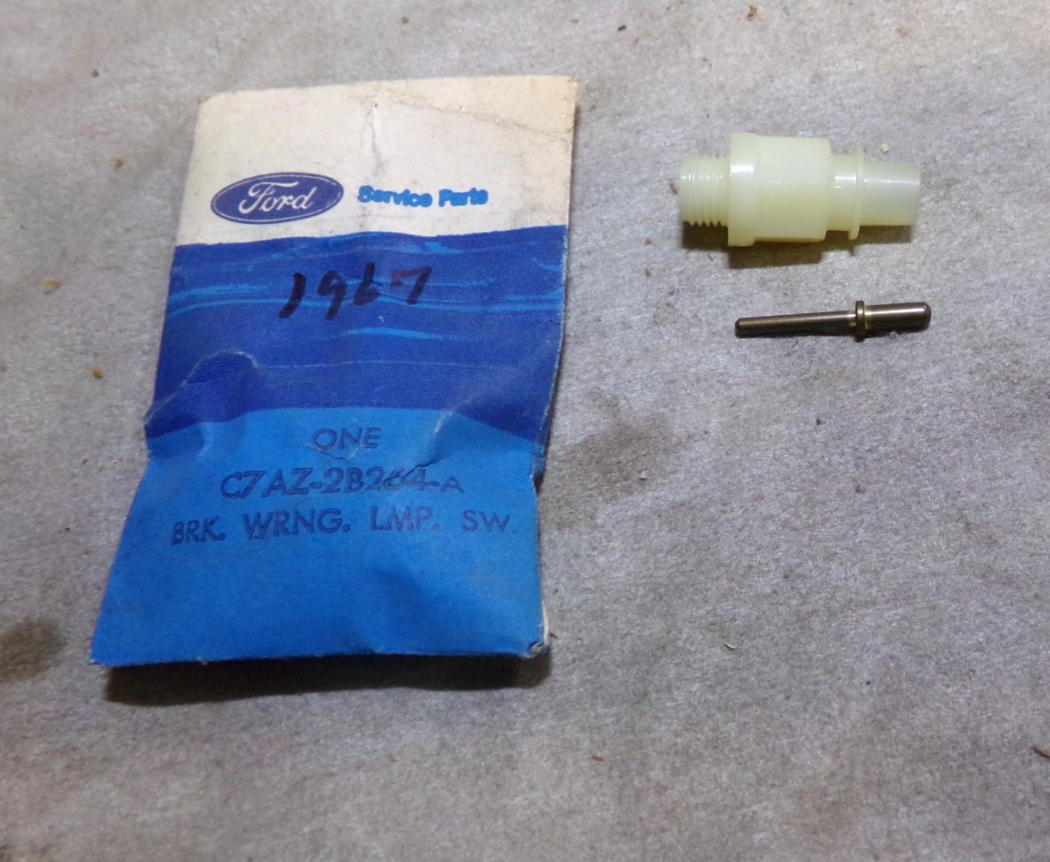 Brake Pressure Warning Lamp Switch, 1967 Mustang, Fairlane, Shelby, Bronco, NOS Brake Pressure Warning Lamp Switch, 1967 Mustang, Fairlane, Shelby, Bronco, NOS