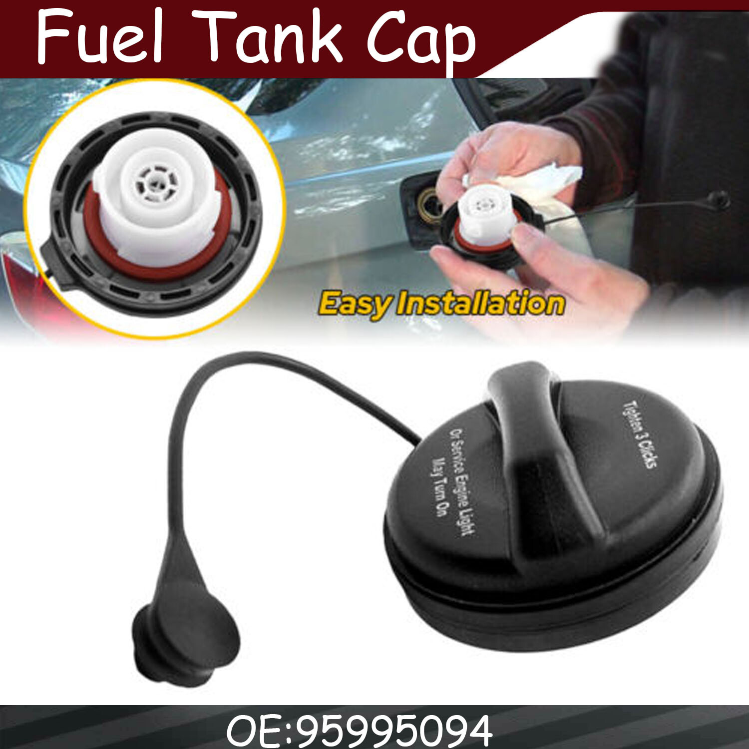1x Fuel Tank Gas Cap 95995094 For Chevrolet GMC Cadillac Buick Pontiac 2004-12