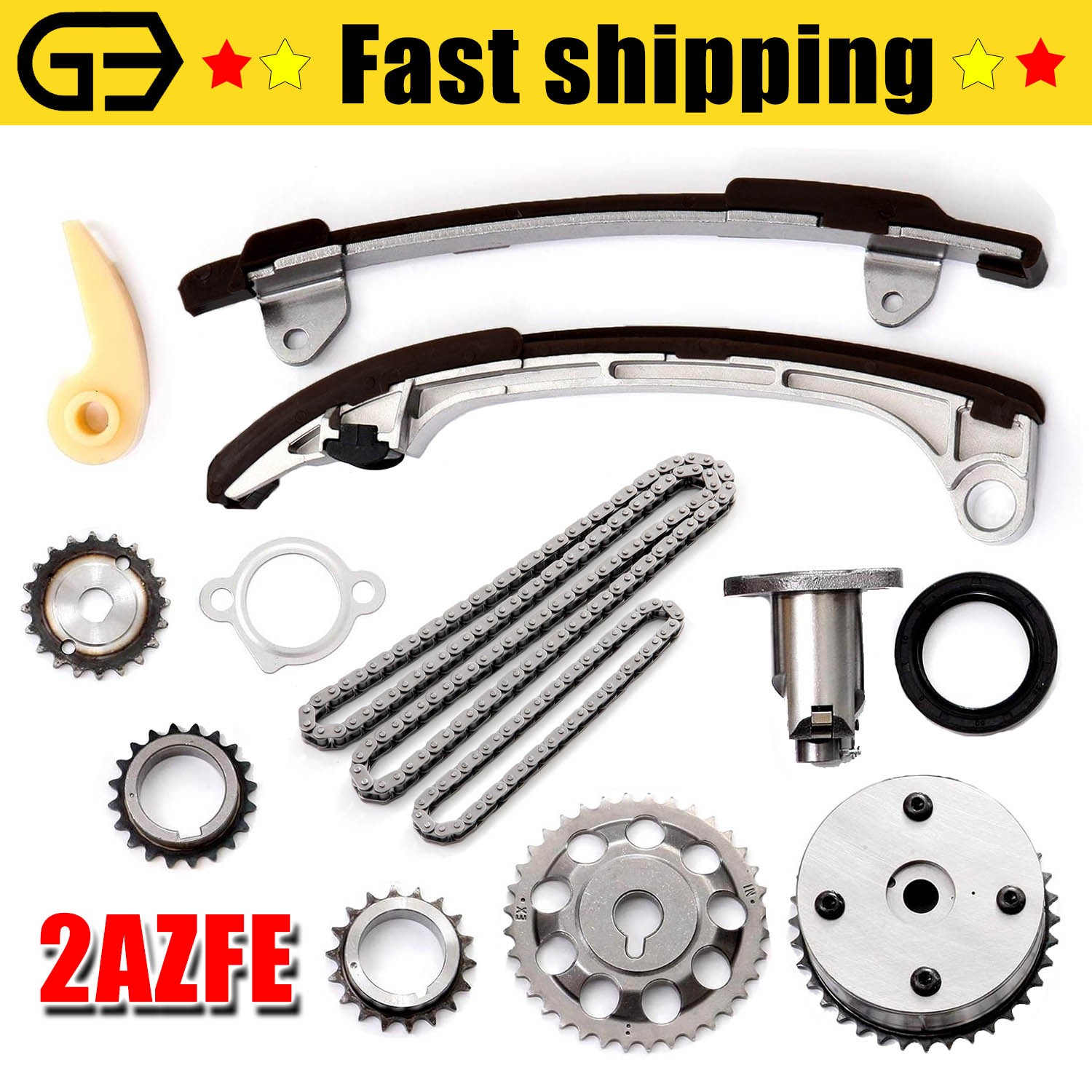 New Timing Chain Kit 2AZFE For 02-09 Toyota Camry 01-11 Solara DOHC TK2040G 2.4L
