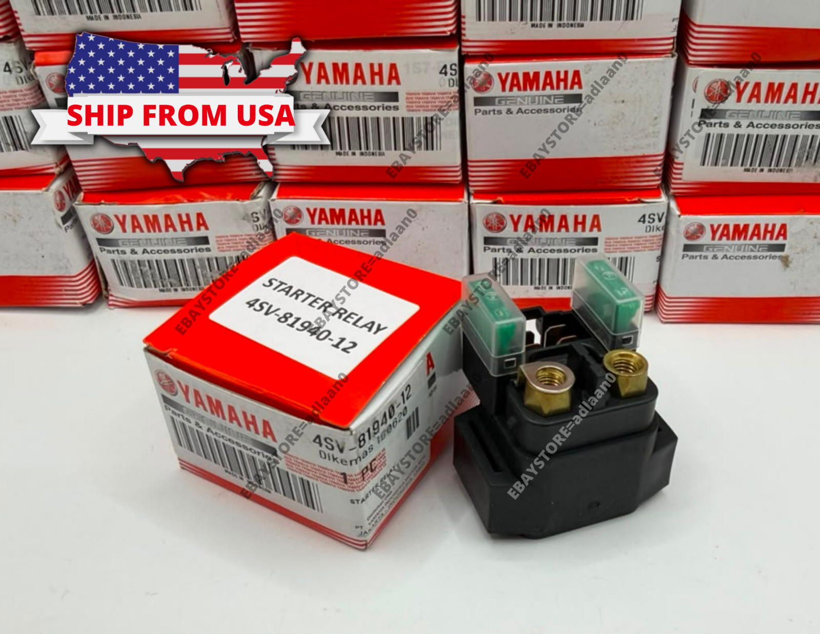4SV-81940-12-00 YAMAHA OEM STARTER RELAY SOLENOID YXR YFM VMX YZF FZ6R - SHIP US
