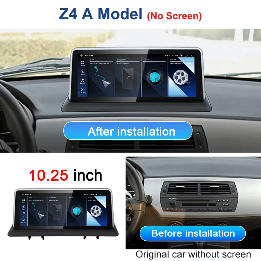 For BMW Z4 E85 E86 E89 CarPlay Android Car Radio Multimedia 2002-2017 GPS Stereo