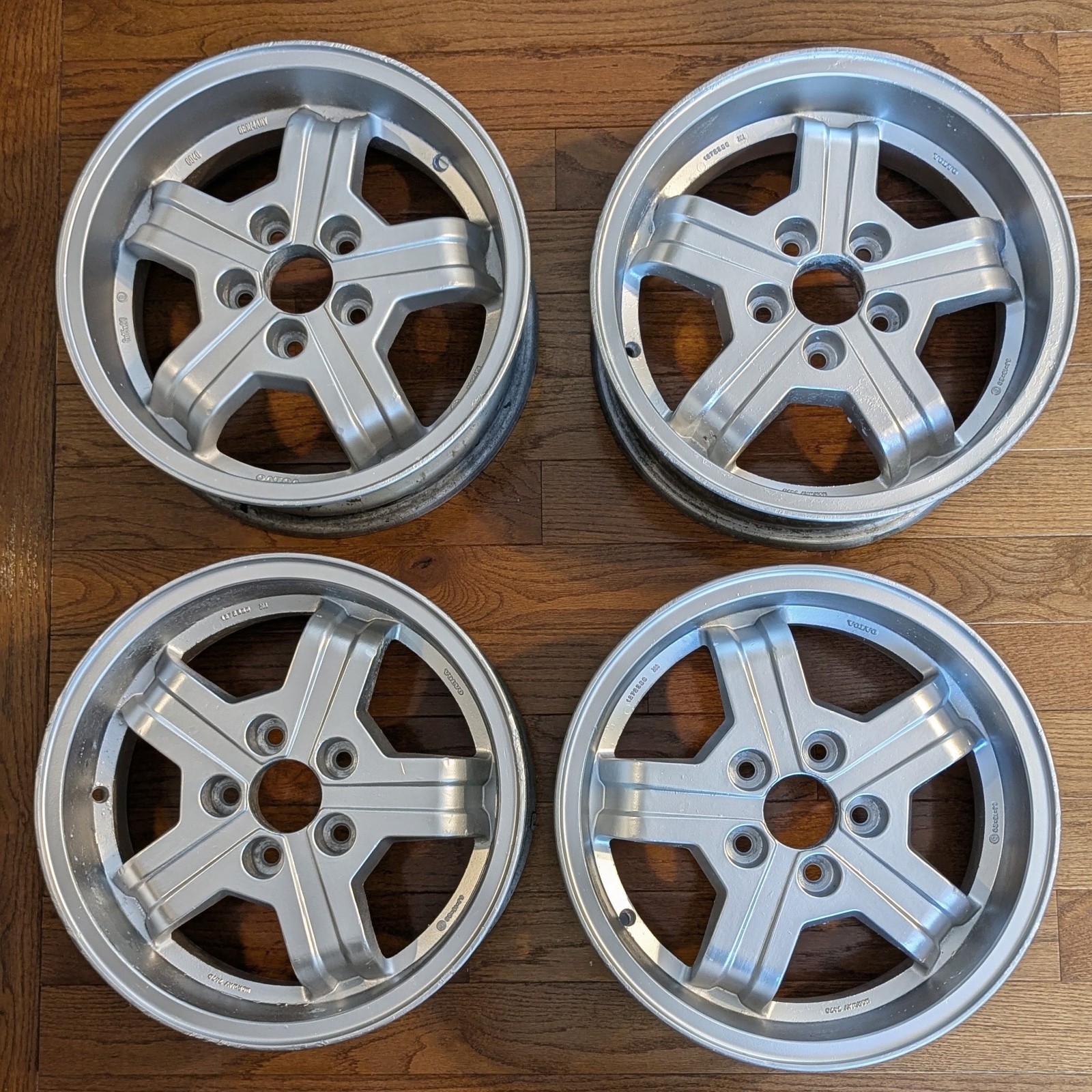 Volvo 240 242 244 245 GLT Turbo Virgo Rims, Set of Four(4) Volvo 240 242 244 245 GLT Turbo Virgo Rims, Set of Four(4)