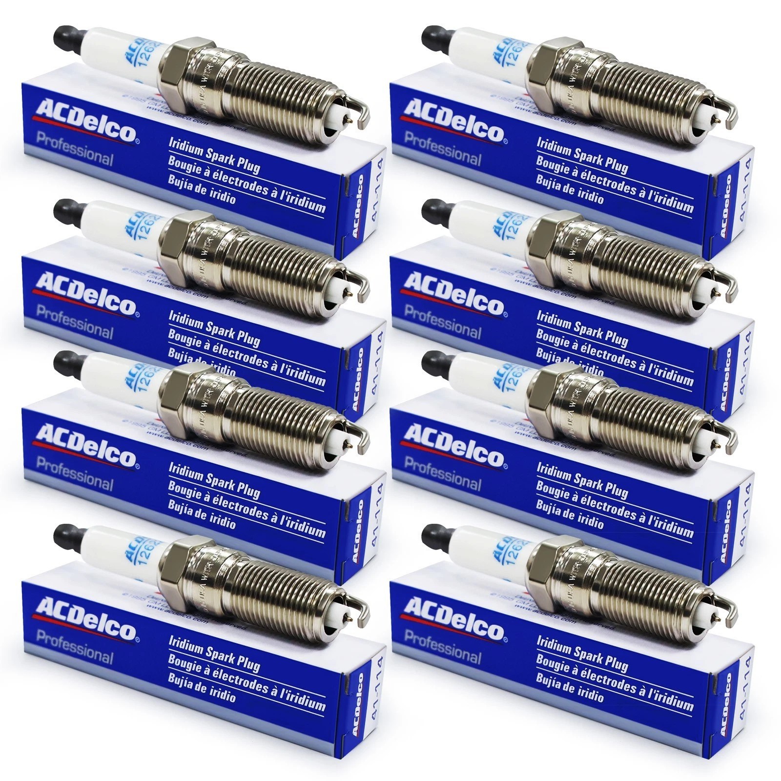 8PCS 41-114 Iridium Spark Plugs ACDELCO 12622441 Fit for Cadillac Chevrolet GMC