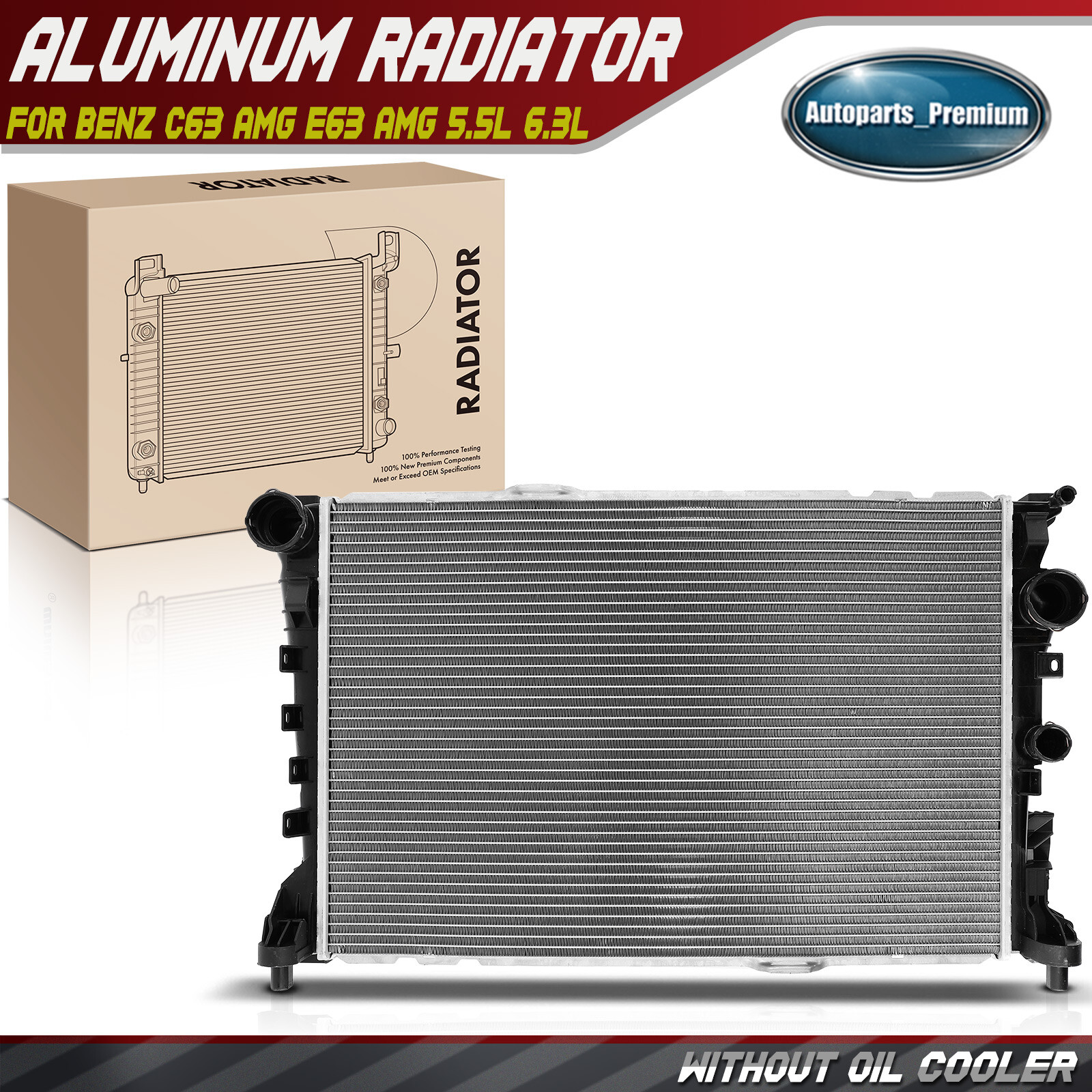 Radiator for Mercedes-Benz C63 AMG 2008-2015 E63 AMG 2010-2015 SL63 AMG SL65 AMG