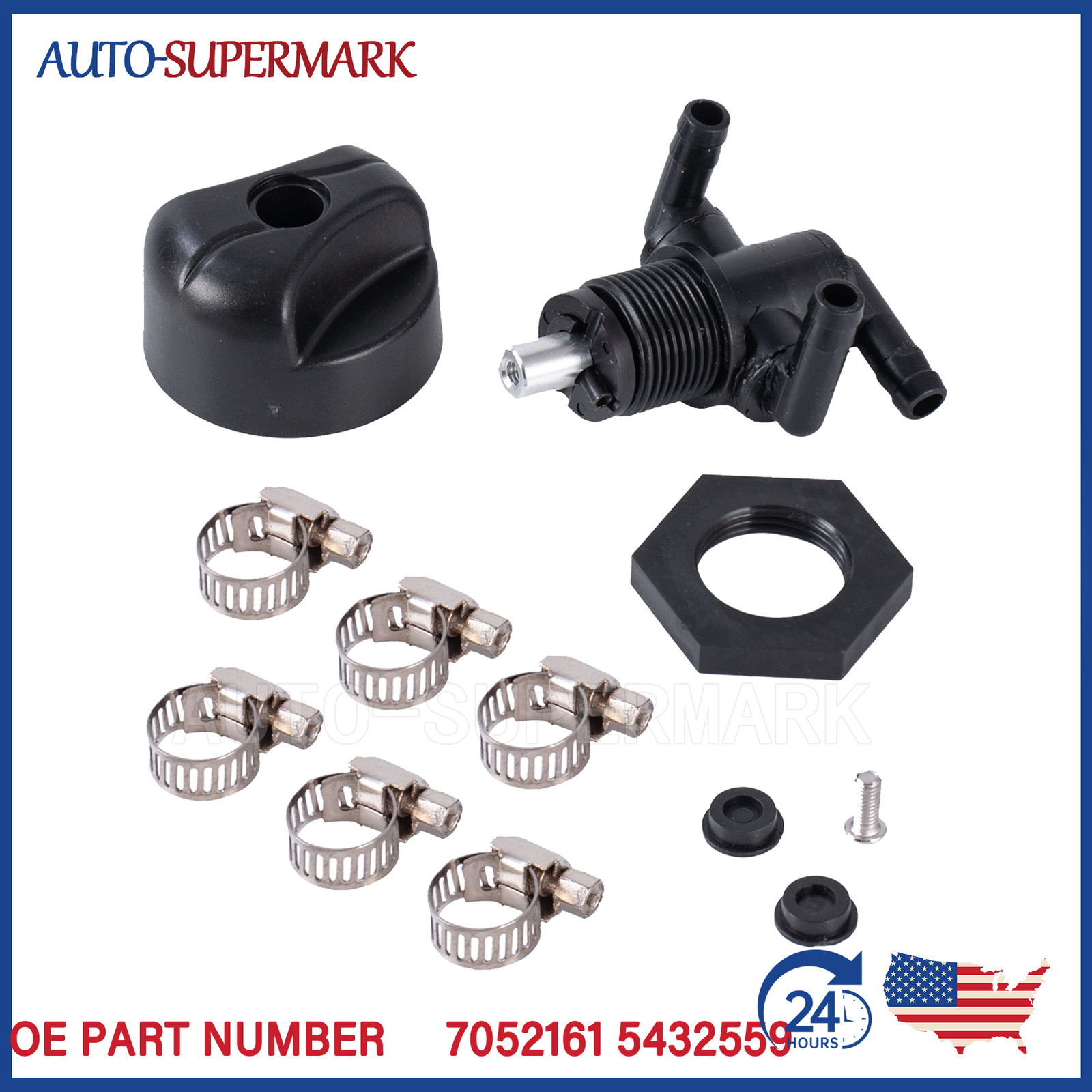 1997-2004 For Polaris Sportsman 500 4X4 6x6 3-Way Fuel Shut Off Valve Petcock A