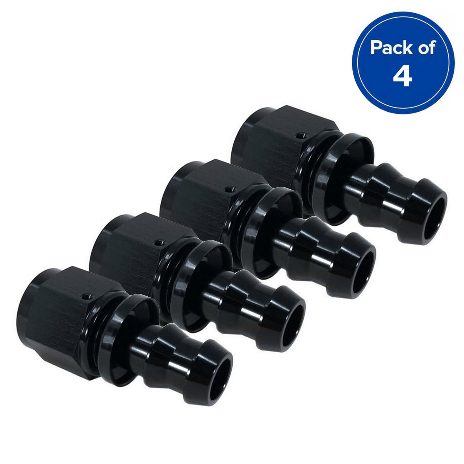 4PCS Straight 6AN Push Lock Hose End Fitting/Adaptor For Oil Fuel Water Air