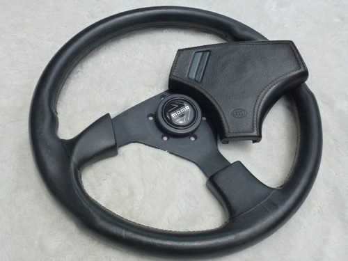 Authentic 1980s HELLA By MOMO Leather Steering Wheel 360mm Vintage Rare Authentic 1980s HELLA By MOMO Leather Steering Wheel 360mm Vintage Rare