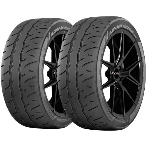 (QTY 2) 275/40R19 Yokohama Advan Neova AD09 105W XL Black Wall Tires